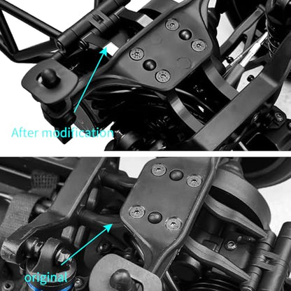 RCHUBAM 2PCS Rear Body Mount Braces for 1/10 Team Associated DR10 Team - style: Black