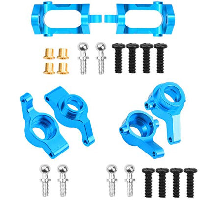 ShareGoo Metal Steering Knuckles Kit Shock Tower Bearings Chassis Brace Transmission Shaft Hex Adapter Compatible with WLtoys A949 A969 A959-A A979 k929 1/18 RC Car Upgrade Parts