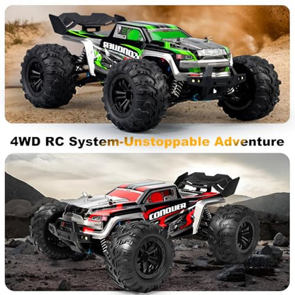 1:16 Scale High-Speed 4WD RC Car, 25 MPH Off-Road Remote Control Truck for Adults & Teens - All Terrain Electric Vehicle with 2 Rechargeable Batteries & 2.4GHz Radio - Gift Idea for Boys and Men