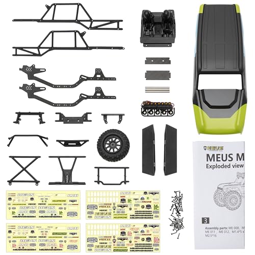 MEUS RACING Transmitter and Receiver Black+ MB24 SCX24 Body