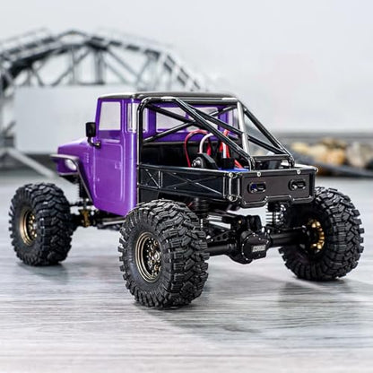 RC Spare Part Compatible with TRX4M for Defender for Bronco Hard Body Shell with Cage for 1/18 RC Crawler Car Upgrade Accessories(Purple) - size: Purple