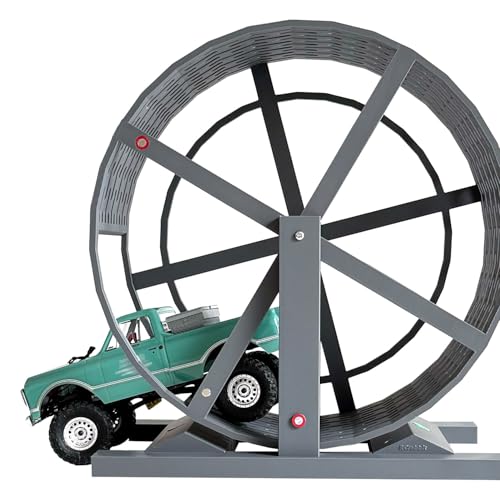 Hamster Wheel Challenge RC Crawler Obstacle for 1/24 1/30 Scale Adjustable Friction Rolling Loop Skill Training RC Course Track（NO Truck Included）