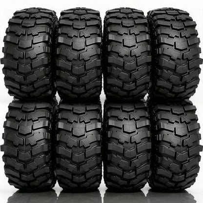 2.6'' Crawler Tires Rubber Mud Tyres OD 5.3'' (4PCS) for Axial SCX10 TRX4/6 GEN7/8 FCX10 RBX10 MJX H8H MK07 KM4 4082/83 1/7 1/8 1/10 Crawler Car (D) - color: D