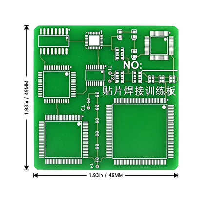SMD Professional Chip Soldering Practice Kit,DIY SMT 7 Chips Soldering Practice Soldering Skill Training Board (1-7Chips) - style: 1-7Chips