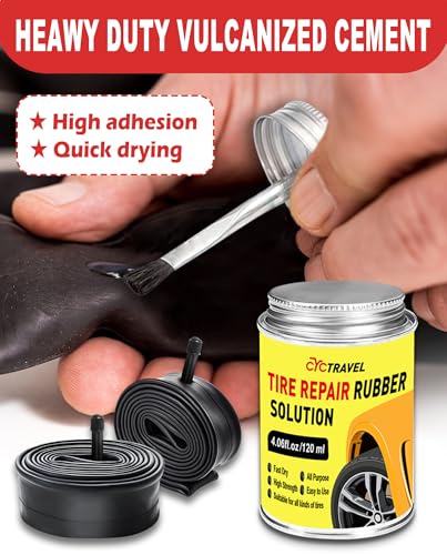 Bike Tire Repair Kit, Bicycle Inner Tube Puncture Patch Kits with 20 PCS Vulcanizing Patches, User Manual, Metal Rasp and Tire Lever, Bike Patch Kit for Mountain and Road Bike - style: Glue Version