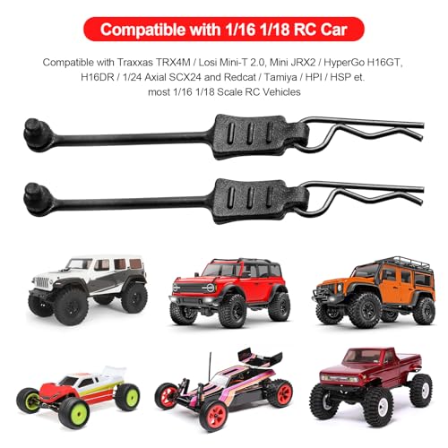 10PCS AllinRC RC Body Clips w/Pull Tabs 2.5mm Hole Puncher for Traxxas TRX4M Losi Mini-T 2.0 Mini JRX2 HyperGo H16GT H16DR 1/16 1/18 RC Car Truck Crawler Body Clips (1mm Rod Black) - size: 1mm Rod Black