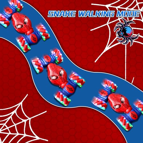 S-pider Rc Gesture Sensing Stunt Car Toys for Boys 3-14 Years Old, Drift Hand Control Remote Control Cars with Light & Music, 360°Rotation Double Side Cars Birthday Gifts for Kid Age 4 5 6 7 8 9 10 11 - color: Red