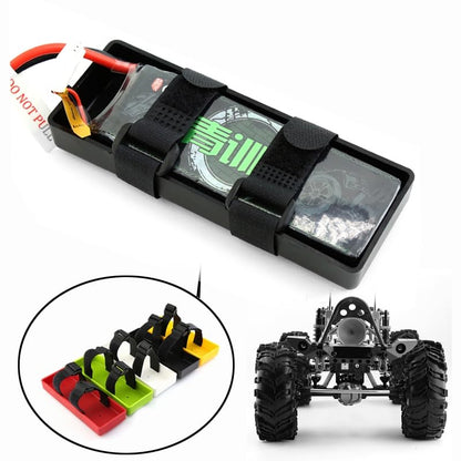 1/10 Crawler Car Battery Tray Case RC Hard Plastic Battery Box Accessories for 2S Lithium & 7.2V NiMH Battery Compatible with 1:10 Off Road Buggy Car Traxxas TRX4 Axial SCX10 II (Black) - color: Black