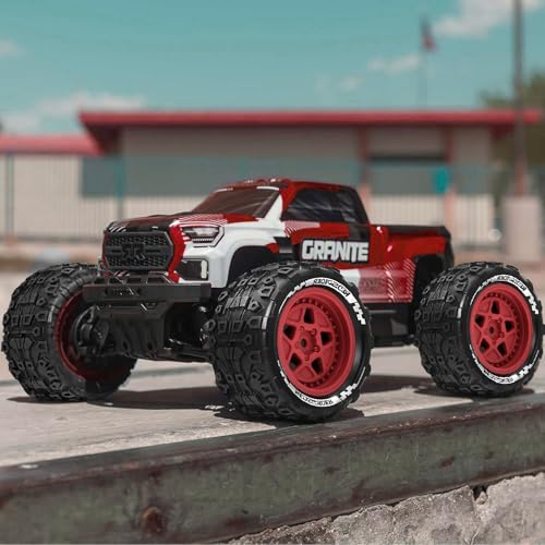 Monster Truck Tires 1/16 1/18 OD'2.95inch for ARRMA Granite Granite/Typhon, WLtoys A949, MJX Hyper Go H16, HAIBOXING 18859E (Red)