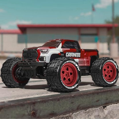 Monster Truck Tires 1/16 1/18 OD'2.95inch for ARRMA Granite Granite/Typhon, WLtoys A949, MJX Hyper Go H16, HAIBOXING 18859E (Red)