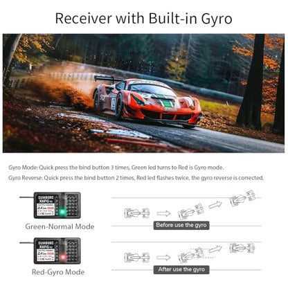 ATA HOBBY DUMBORC X6 RC Radio Transmitter and Receiver 2pcs X6FG with Gyro | 6H Remote Controller, Circuit Safety Protection, 3S Fast Response, Smart Mix Control Function, for Remote Car, Boat, Tank