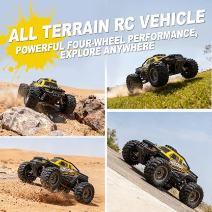 A ALPHA Brushless High-Speed 4WD RC Truck with Metal Drivetrain, Upgrade-Free 1/12 RC Truck Designed for Fast, Aggressive Driving