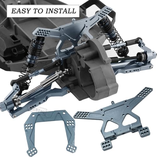 Upgrades Part for 1/10 Slash 2WD VXL,Aluminium Suspension Arm,Shocks Tower,Steering Blocks,Caster Block,Rear Stub Axle Carriers,Steering Bellcranks Hops Up,Titanium - color: Titanium - (Upgrades)