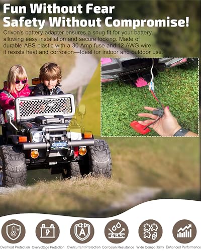 2-Pack 18V for Milwaukee M18 Battery Adapter for Power Wheels Battery Upgrade Conversion Kit with Wire Connectors Fuses 12AWG Wire Power Tool Drill Battery Converter Adapter for Kids Car, RC, DIY, Etc - size: 2-Pack