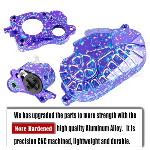 Aluminum Gearbox Complete Transmission Case w/Gear Upgrades Part for 1/10 SCX10-AXI03004 Capra 1.9 UTB RC Crawler Car,Colorful-(Purple-Blue) - color: Colorful (Purpleblue Tone) - (Gearbox)