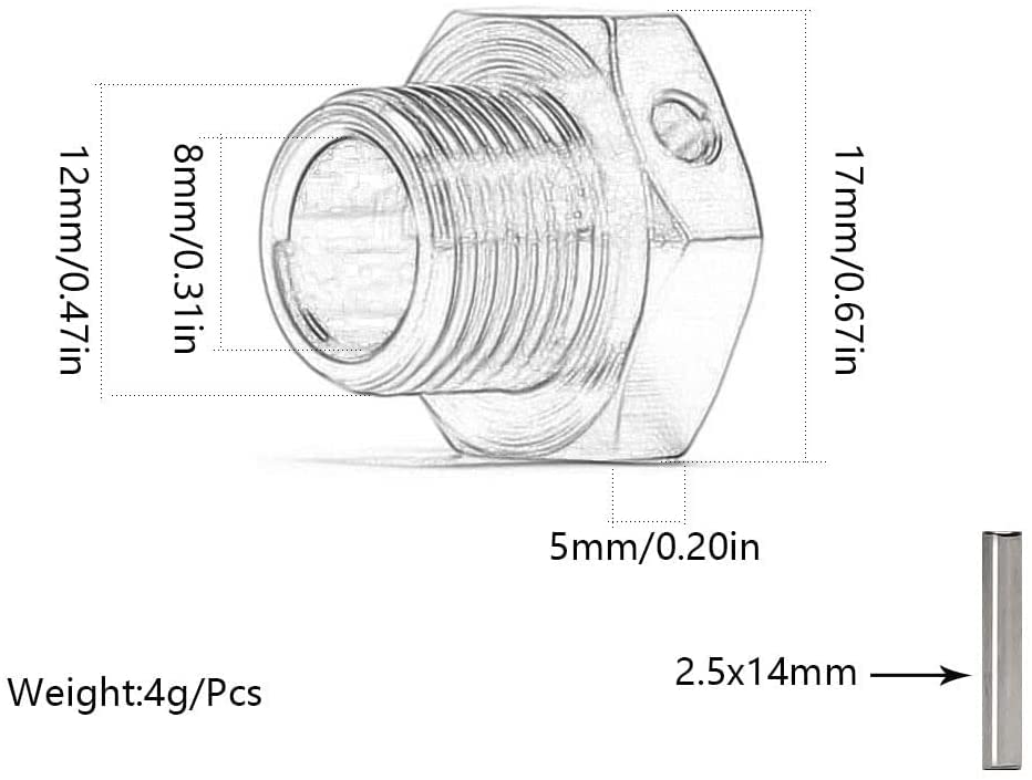 Aluminum 17mm Hex Wheel Nuts Adapter for Arrma 6s BLX Infraction Limitless Mojave Typhon hopups Upgrade Parts 4 pcs/Set(Purple) - color: Purple