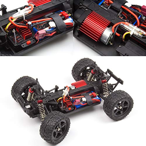 1:16 Scale All Terrain RC Car, 40KM/H High Speed 4WD RC Monster Truck | 4X4 Off-Road Remote Control Truck, Strong Shockproof Resistance - color: Navy Blue