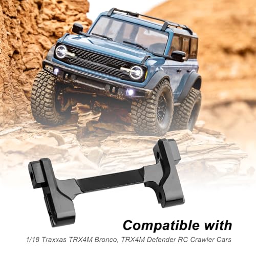 HobbyPark Aluminum Metal Rear Bumper Mounts for Traxxas TRX4M 1/18 RC Crawler - style: Rear