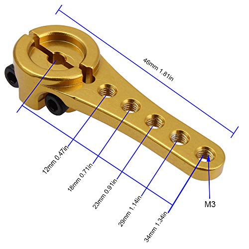 Aluminum 25T Servo Horn Steering Clamping Arm for Futaba Savox Power HD Xcore 1/8 1/10 RC Crawler Motor