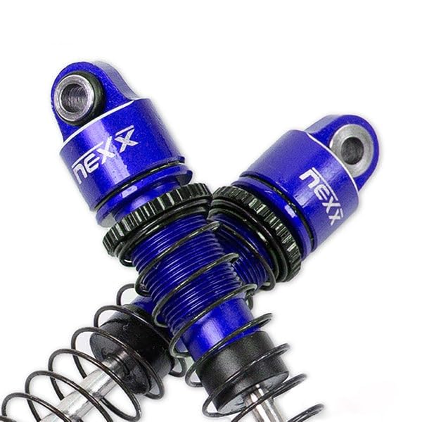 Nexx Racing Oil Shocks (4pcs) for 1/18 RC Crawler Ascent18 - Remote Control Car, RC Crawler Redcat 1/18 4WD Nexx Racing Upgrade Parts (HELIDIRECT) (Blue - 59mm) - color: Blue - 59mm