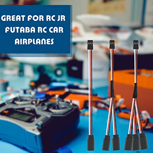 Eccliy 9 Pieces Y Connector 3 Pin Plug Splitters Servo Extension Male to Female Servo Extension Cord Wire Cable Compatible with Jst Rc Jr Futaba Rc Car or Airplanes(Mixed Style) - style: Mixed Style