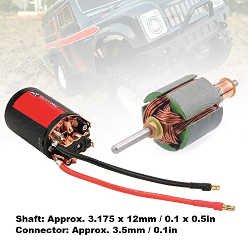 5-Slot 550 Brushed Motor 20T 0.50mm Wire High for /10 RC Crawler Replacement Accessory, Compatible with Axial Cars