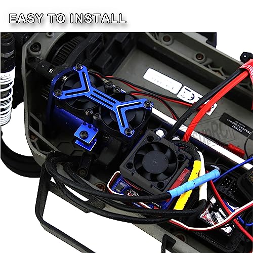 VXL-3s ESC Motor Cooling Fan Upgrades Part for 1/10 Slash/Rustler/Stampede VXL 4X4 2WD, High Velocity Fan Heatsink Hops Up,Replace #3340,Black - color: Black/for 2wd4wd