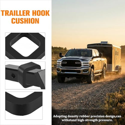 6PCS Car Hitch Receiver Silencer Pad, 2 Inch Automotive Provide Cushion Reduces Rattle and Noise, Adjustable Vehicle Hitch Receiver Silencer Pad Accessories, Universal Fit