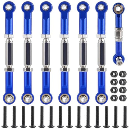 RC Cars Spare Parts For Traxxas For Slash 1/10 Metal Front Rear Shock Mount Steering Blocks Linkage Adapter 2Wd Short Course Truck Parts RC(Linkage Set) - color: Linkage Set