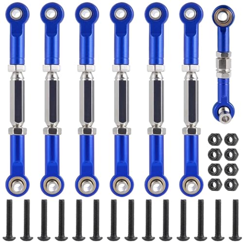 RC Cars Spare Parts For Traxxas For Slash 1/10 Metal Front Rear Shock Mount Steering Blocks Linkage Adapter 2Wd Short Course Truck Parts RC(Linkage Set) - color: Linkage Set