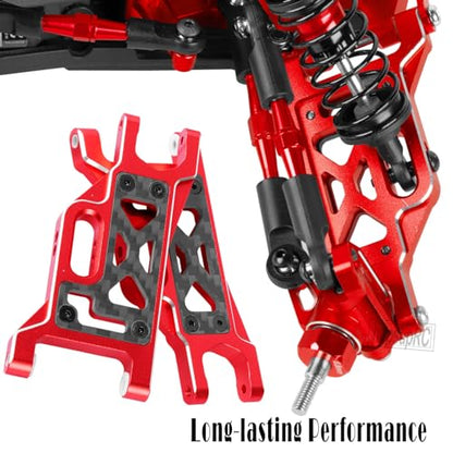 Upgrades Parts for 1/10 Slash VXL 2WD/Slash 2WD,Aluminum Front Rear Suspension A Arms w/Tie Bar Hops Up,Red (Only for Slash) - color: Red(arm)