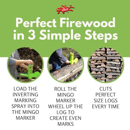 Mingo Firewood Marking Wheel -Chainsaw Firewood Measuring Tool Marking - Measuring Marker - Mingo Marker Firewood Cutting Tools - Firewood Logging Tools (16" Marking Wheel) - size: 16" Marking Wheel