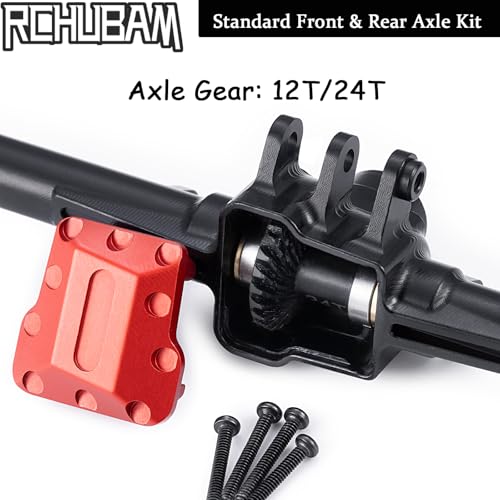 RCHUBAM Front & Rear Axle with Steering Link for TRX4M 1/18 RC Upgrade Part (Standard Axles Set) | Aluminum,Complete Portal Axle Set,CNC Machined - style: Standard Axles Set