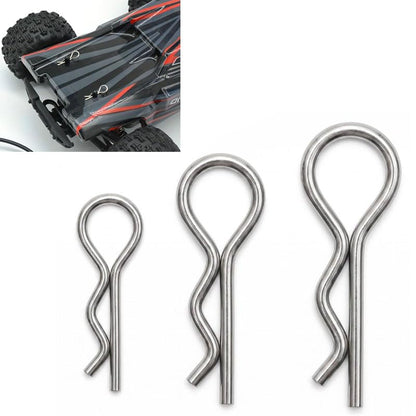 RC car Body Clips, R-Type Clips, and Battery Cover Clips. Suitable for 1/8, 1/10, and 1/18 Scale Model Cars. 60-piece RC car Body R-Type Clip Set,