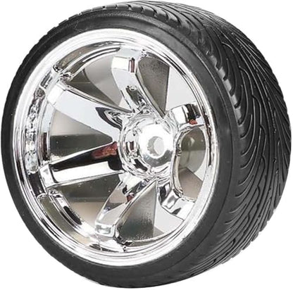 1/10 Drift Wheels and Tires Set,WONFAST 4PCS 63mm Plastic Hard Tyres 6-Spoke Wheels Rims 12mm Hex for 1:10 RC On-Road Drifting Car Replacement for HSP Tamiya HPI Kyosho (Silver) - color: Silver
