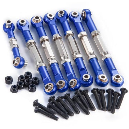 RC Car Rod Linkage Compatible with Slash 2wd for Stampede for Hoss for Rustler 1/10 RC Car Metal Turnbuckles Camber Linkage Steering Link Rod Ends Adjustable