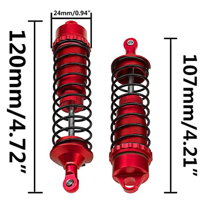 Full Metal Front & Rear Shock Absorber Adjustable Damper Shocks Compatible with Arrma 1/8 Kraton Outcast Notorious 6S BLX RC Car