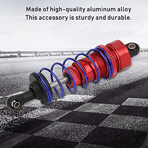 2pcs 92mm RC Oil Pressure Adjustable Front Shock Damper, 1/10 RC Car Shock Absorber, Upgraded Aluminum Alloy Buggy Suspension for ZD Racing HSP Hongnor LRP HPI (Red) - color: Red