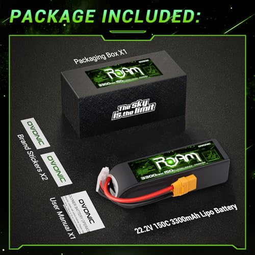 OVONIC 6S Lipo Battery 3300mAh 22.2V 150C with XT90 Plug for RC Truck Truggy Buggy Tank RC Car Racing Hobby