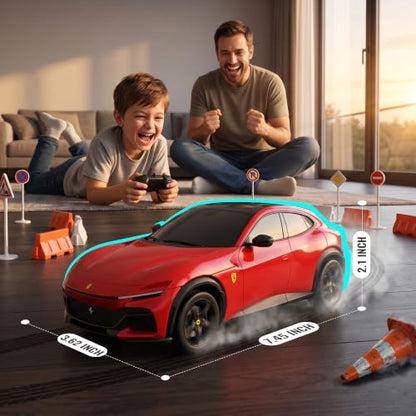 BEZGAR 1:24 Official Licensed Ferrari Purosangue RC Toy Car | Official Ferrari replica,2.4G stable signal,rubber racing tires,ideal gift toy for boys ages 4-7, 8-12 and adults - color: Ferrari-1:24 Ferrari Purosangue