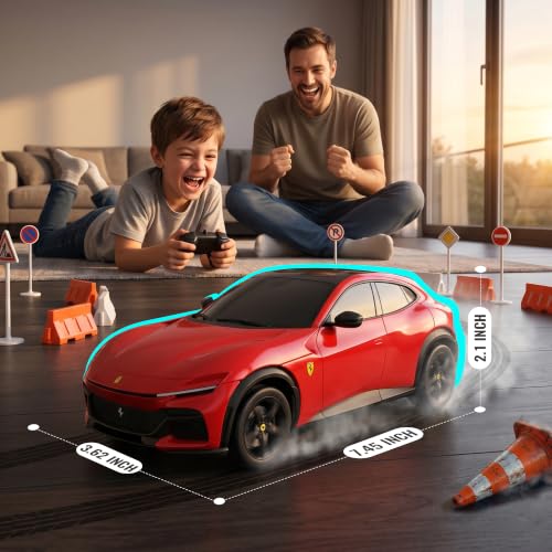 BEZGAR 1:24 Official Licensed Ferrari Purosangue RC Toy Car | Official Ferrari replica,2.4G stable signal,rubber racing tires,ideal gift toy for boys ages 4-7, 8-12 and adults - color: Ferrari-1:24 Ferrari Purosangue
