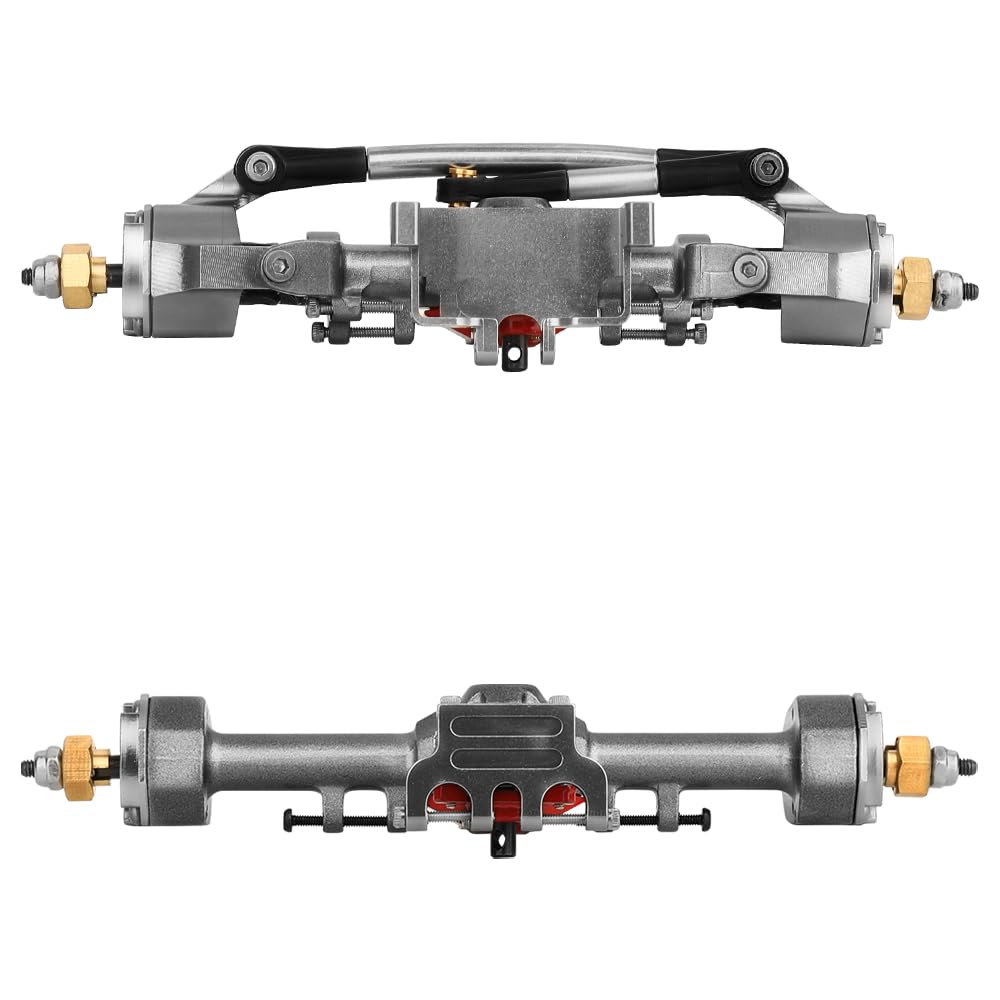 SCX24 Diamond Shape Front Rear Portal Axle Upgrades for Axial SCX24 Deadbolt C10 JLU Gladiator Bronco 1/24 RC Crawler (Gray) - color: Gray