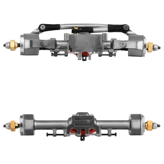 SCX24 Diamond Shape Front Rear Portal Axle Upgrades for Axial SCX24 Deadbolt C10 JLU Gladiator Bronco 1/24 RC Crawler (Gray) - color: Gray