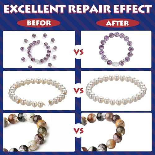 Jewelry Glue for Elastic String, Bracelet Glue for Elastic String 40g | Cyanoacrylate Glues for Jewelry Making, Knot Fixing Drip Adhesive, Plastic Bracelet, Metal and Stone, Bead Charms, DIY Crafts - style: Bracelet Glue