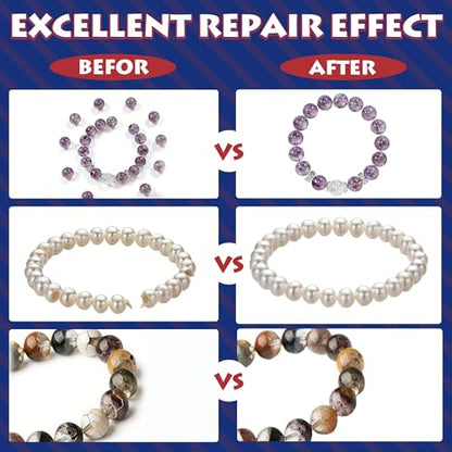 Jewelry Glue for Elastic String, Bracelet Glue for Elastic String 40g | Cyanoacrylate Glues for Jewelry Making, Knot Fixing Drip Adhesive, Plastic Bracelet, Metal and Stone, Bead Charms, DIY Crafts - style: Bracelet Glue