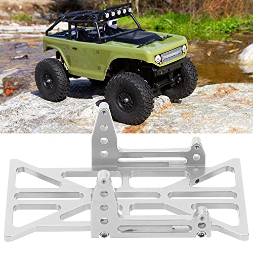 RC Car Battery Mounting Plate Aluminum Alloy Tray Compatible with Axial SCX24 90081 C10 1 24 Silver Color Easy Installation and Disassembly (Silver) - color: Silver