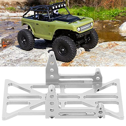 RC Car Battery Mounting Plate Aluminum Alloy Tray Compatible with Axial SCX24 90081 C10 1 24 Silver Color Easy Installation and Disassembly (Silver) - color: Silver