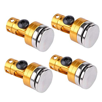 Drfeify 4PCS RC Aluminum Alloy Magnetic Body Post Mount Accessory Fit for SCX10 4WD 1:10 RC Car Model (Yellow)