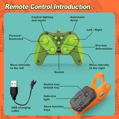 Gesture Sensing RC Stunt Car for Kids - 2.4Ghz Remote & Hand-Controlled Toy, Birthday Gifts for Boys 6 7 8 9 10 11 12 Year Old, Twist Off-Road Vehicle with Lights & Music