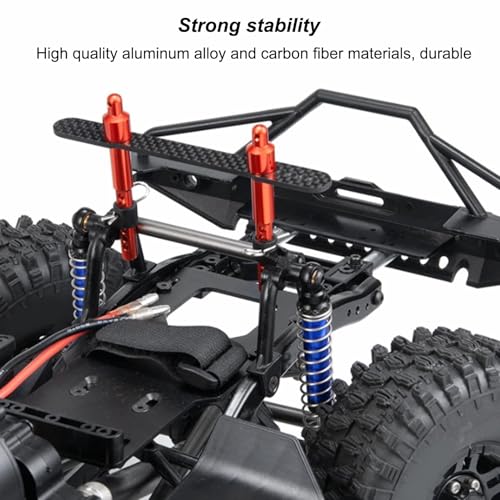 RC Body Post Mounts, Aluminum Alloy RC Shell Columns Front Rear Body Mount Post for Axial SCX10 90046 90047 1/10 Car Crawler Accessories (red) - color: Red